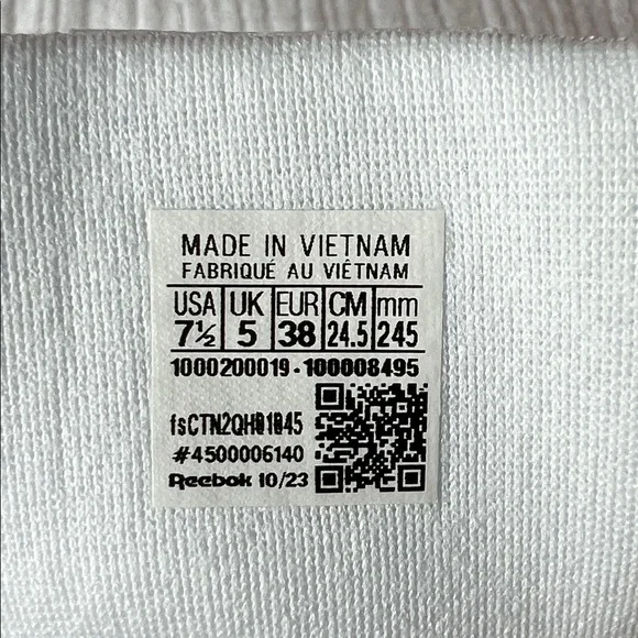 NWT/NIB • Reebok Women's Classic White Leather Sneakers • Women’s US 7.5 - Picture 8 of 14